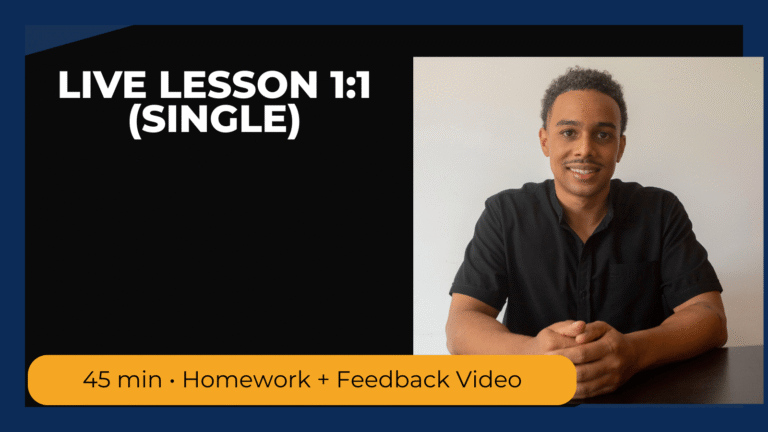 Live Lesson 1:1 (single) | Boost Up English