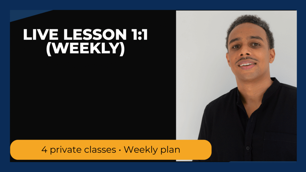 Live Lesson 1:1 (Weekly) | Boost Up English