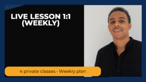 Live Lesson 1:1 (Weekly) graphic with Josh Lewis