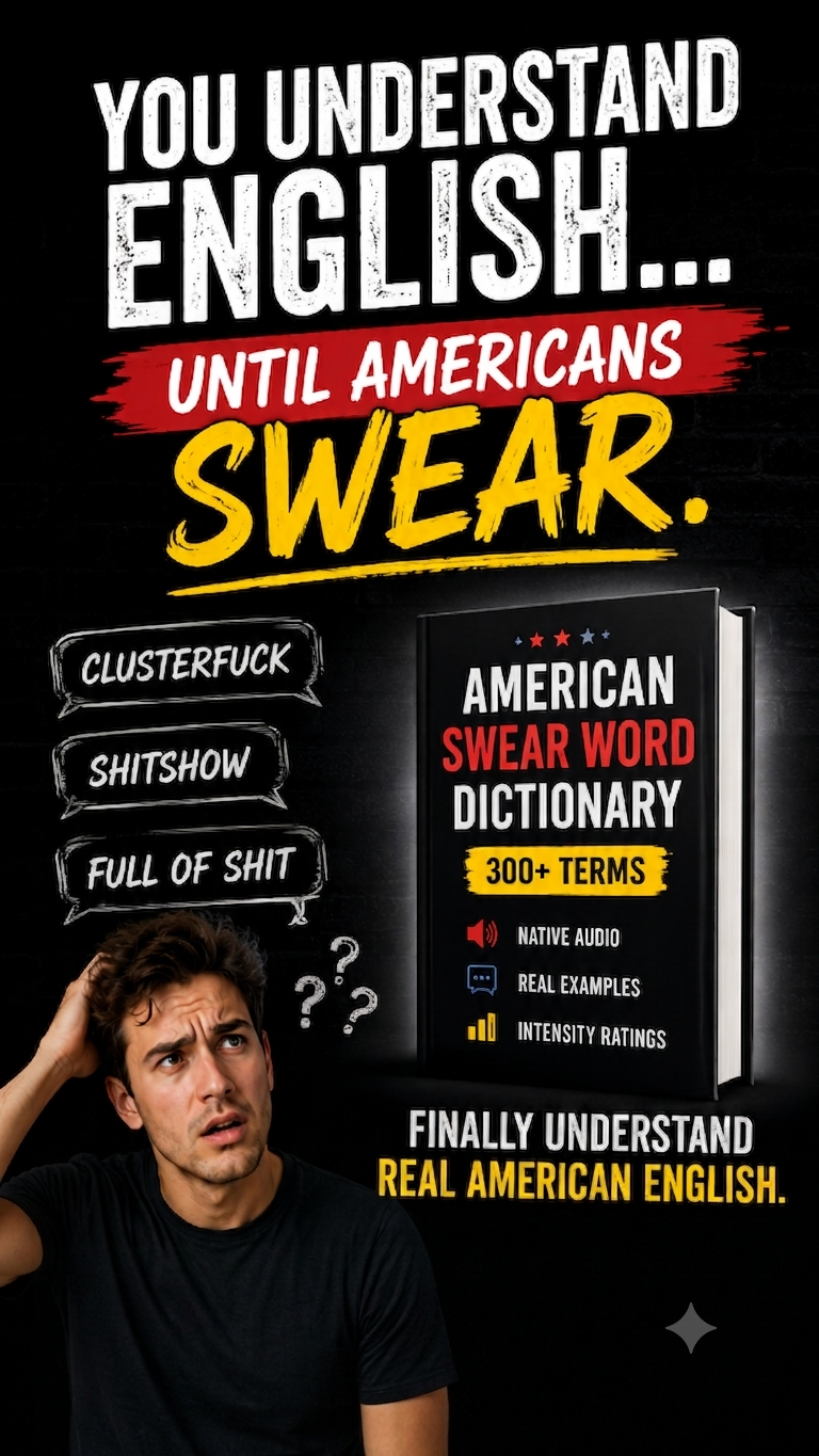 American Swear Word Dictionary - Finally understand real American English in movies, group chats, and everyday conversations. 300+ terms with native audio pronunciation.